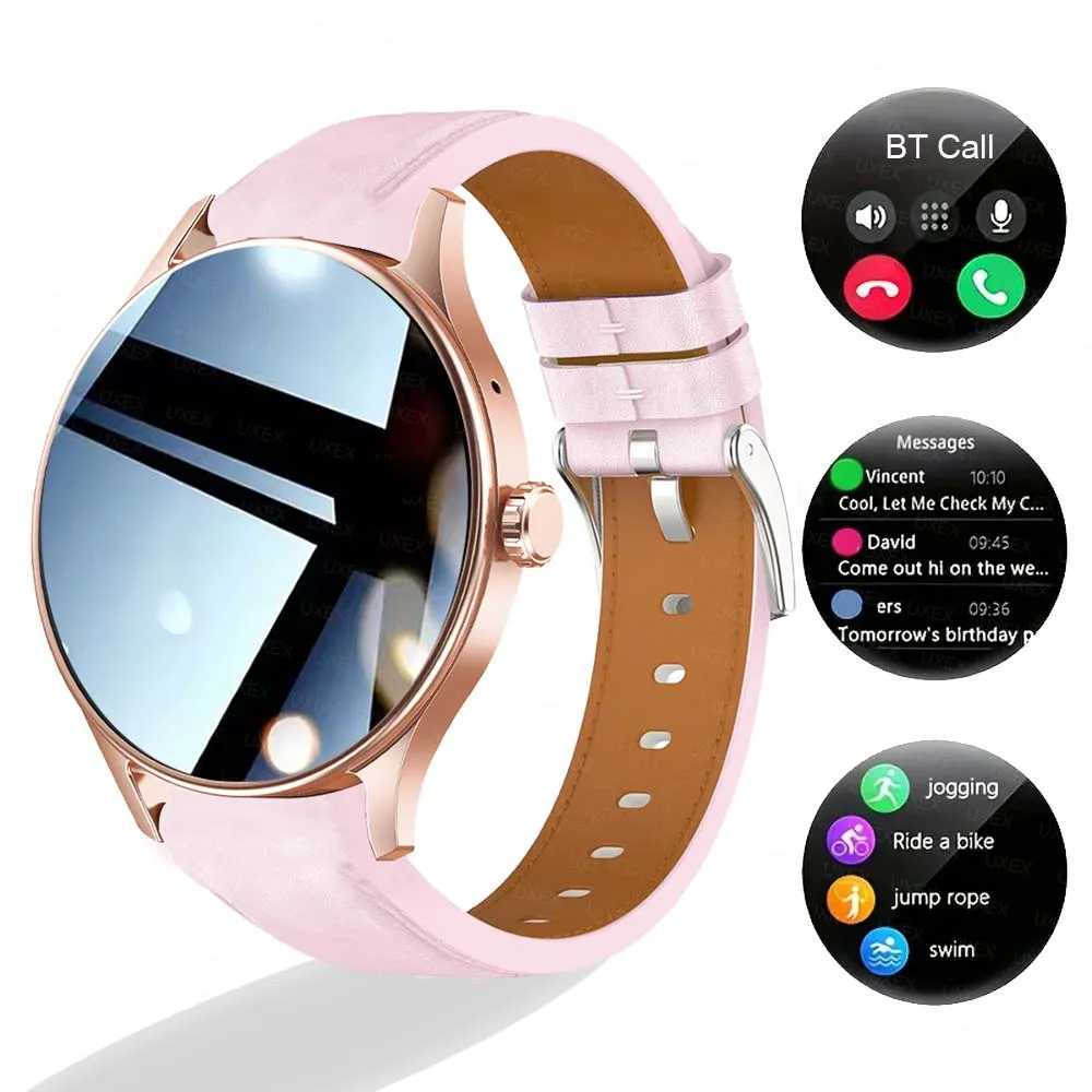 Business Smartwatch Women Original 1.55 Inch HD Bluetooth Call Health Tracking Wireless Charging App Control Pro Watches Fashion