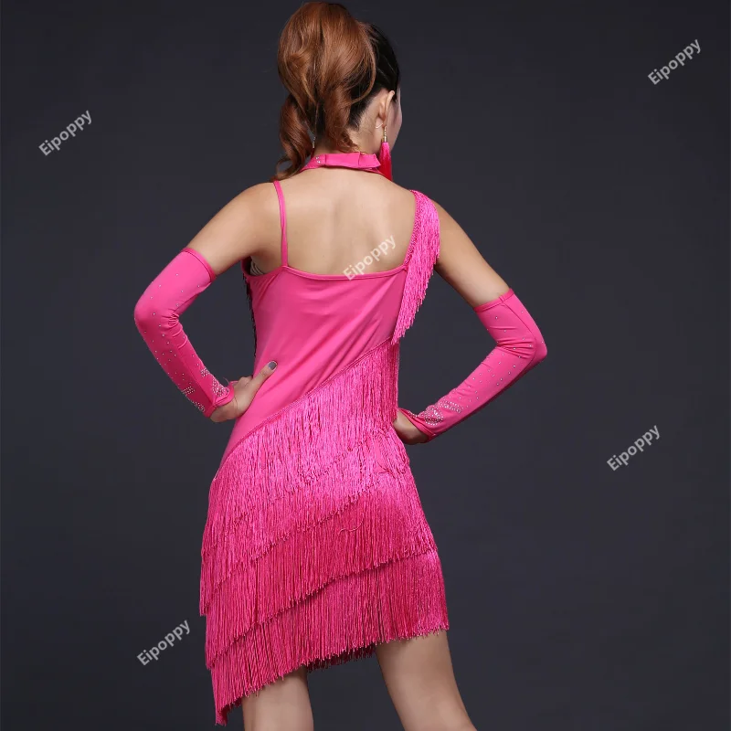 New Hot Selling Latin Dance Dress Women Sequins Cha Cha Tango Bollywood Dancing Skirt Stage Performance Wear Colors