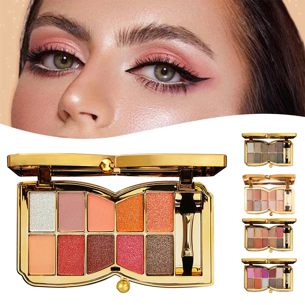 Sparkling Shimmering Eyeshadow Palettes Smudge-proof Portable Eye Makeup Tool for Party/Daily Use