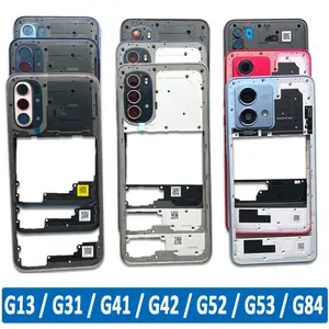 Bilashmart Housing Middle Frame Plate Case With Back Rear Camera Lens Repair Parts Motorola Moto G13 G23 G31 G41 G42 G52 G84 G53