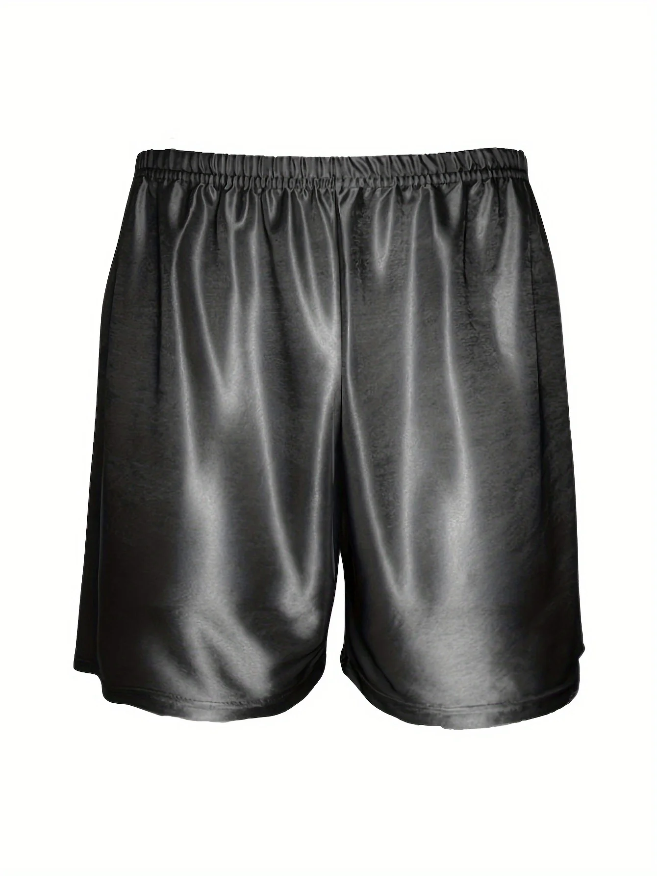 1 Stück Herren Satin Eisseide Shorts Leichtgewichtig Glatt Bequem Atmungsaktiv Schweißableitend Lässige Lounge-Schlaf-Unterwäsche Shorts – Detail 3