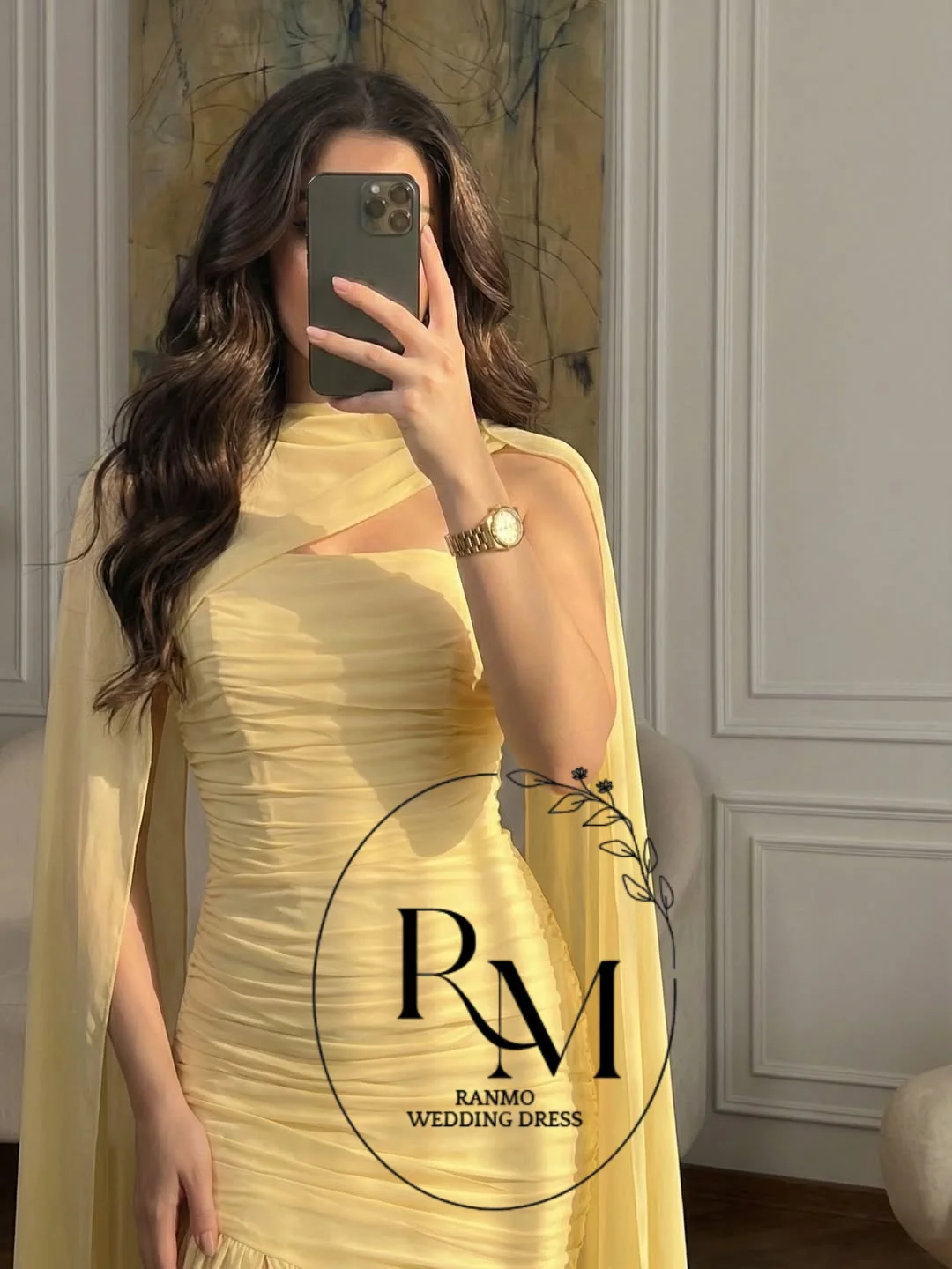

Ranmo Elegant Ruffles Chiffon Mermaid 2026 Prom Dress Sexy Front High Split Evening Gowns Floor Length Women Formal Party Dress