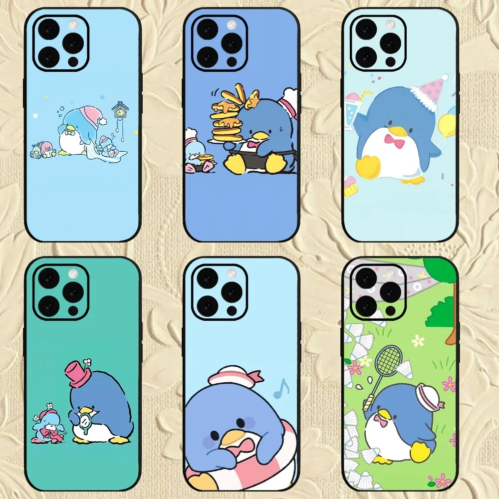 MINISO Sanrio Tuxedosam  Phone Case For iPhone Mini 11 12 13 14 15 Pro XS Max X Plus SE XR Shell