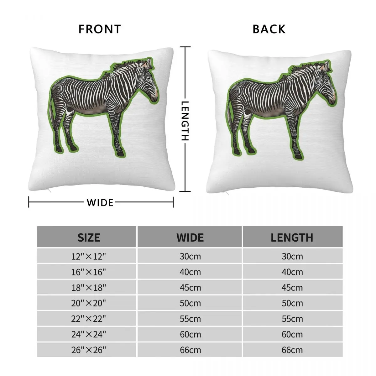 Grﾩvy's Zebra Endangered Square Pillowcase Polyester Linen Velvet Printed Zip Decor Sofa Seater Cushion Cover Wholesale