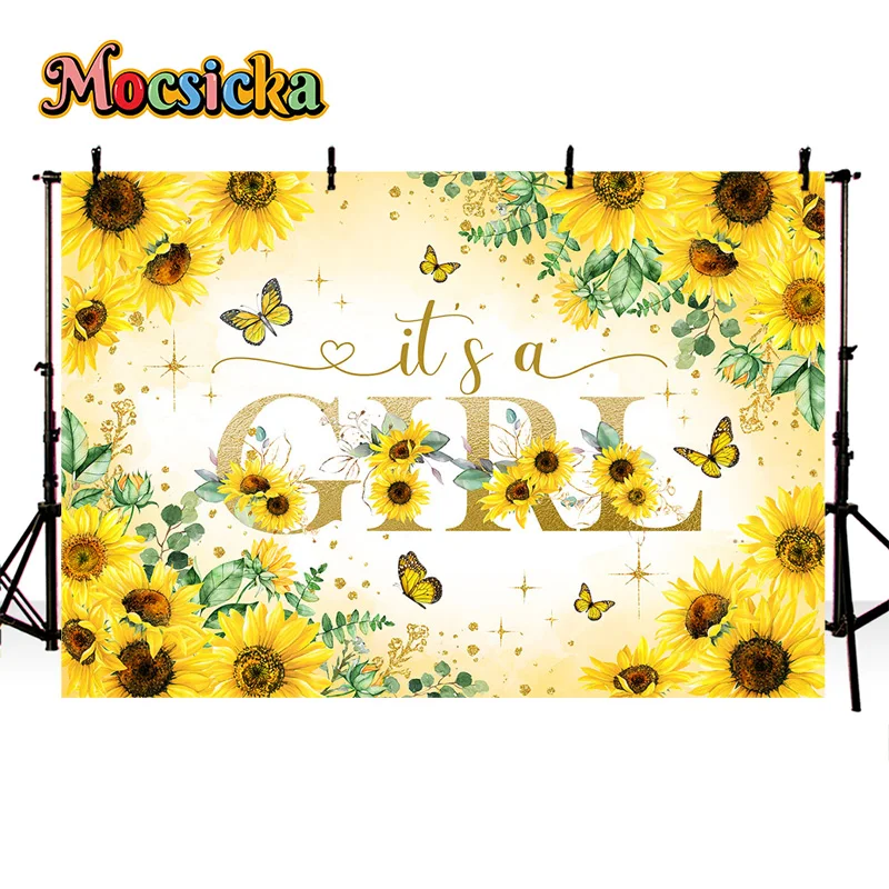 Mocsicka Baby Show Photography Backgrounds Yellow Lemon Backdrops Kids Birthday Party Cake Smash Customisable Banners Studio