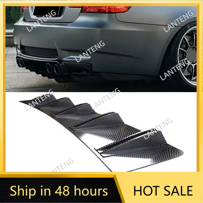 

Car Rear Diffuser Shark 10 Fins Bumper Wing Splitter Chin Spoiler Lip For E90 E92 F30 F10 G30 120i 118i Body Protector Black