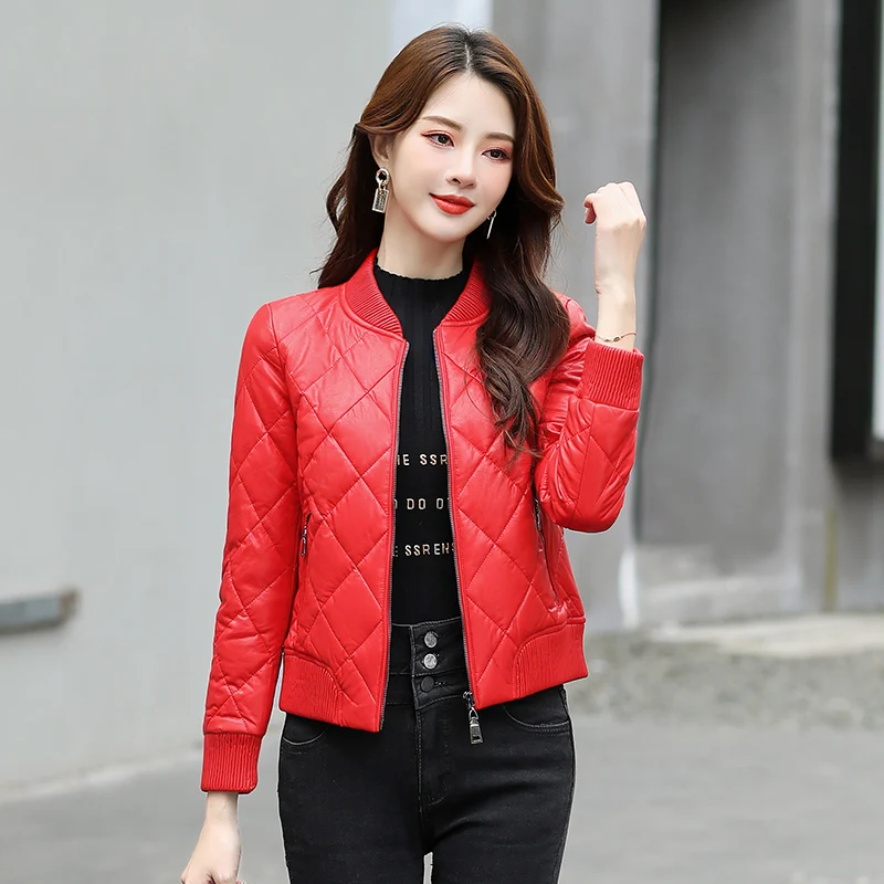   寧本革ダウンジャケット レディース オルト スレ 2025 冬新作 韓国版 スリムフィット シープスキンジャケット