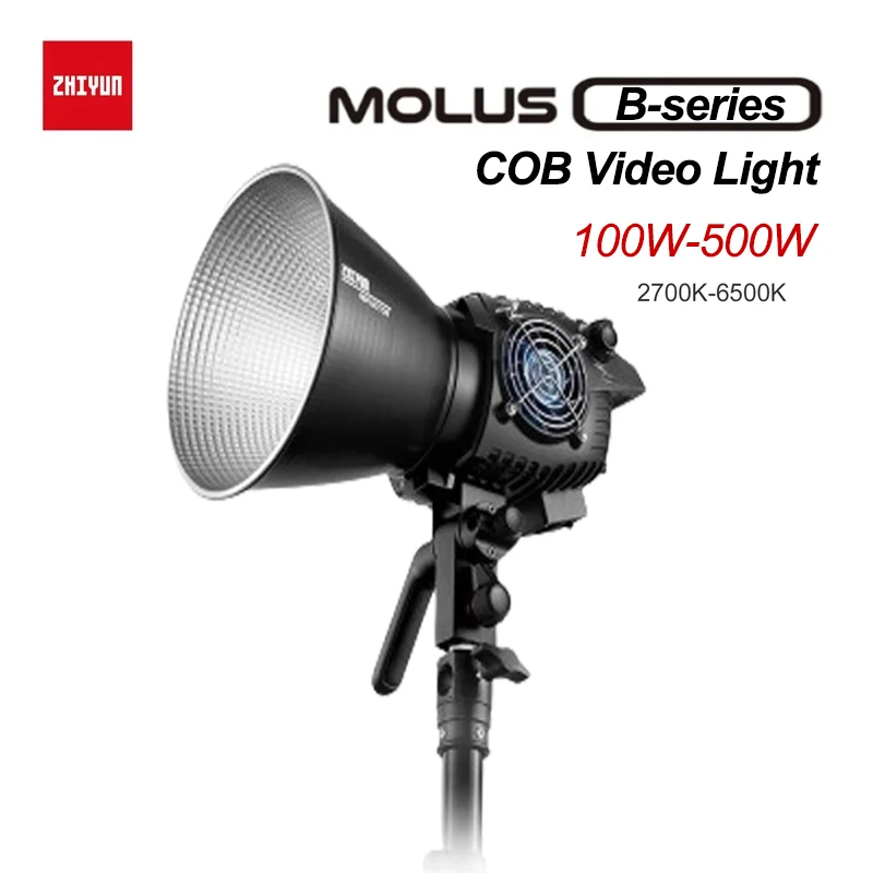 

ZHIYUN MOLUS B Series Bi-Color COB Video Light 2700K-6500K Bluetooth-compatible Control Photography Lighting B100 B200 B300 B500