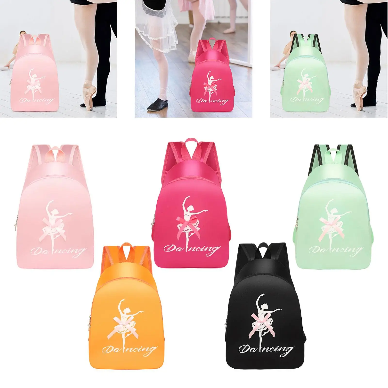 Ballet Dance Backpack Sweet Casual Daypack for Gymnastics Travel Latin Dance