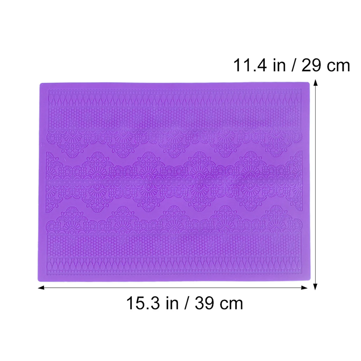 الأرجواني سيليكون كعكة الدانتيل فندان حصيرة تنقش زهرة نمط المطبخ سيليكون حصيرة كعكة أداة زخرفة مرنة لا طعم له