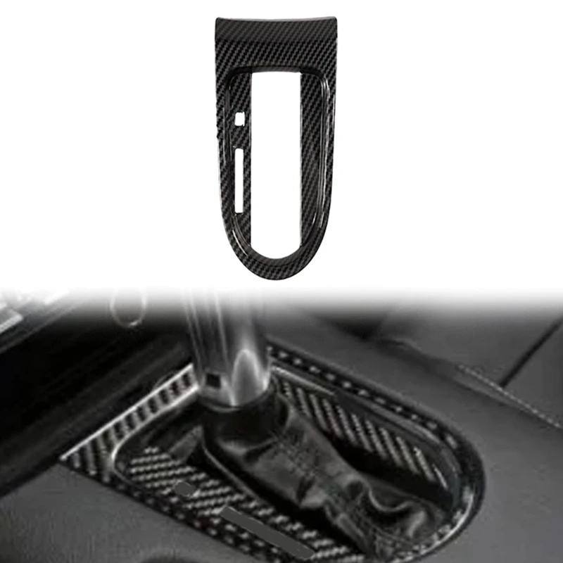 Car Center Gear Frame Gear Panel Decoration Car Carbon Fiber Sequin Decorative Interior Accessories Parts For Ford16 Mustang