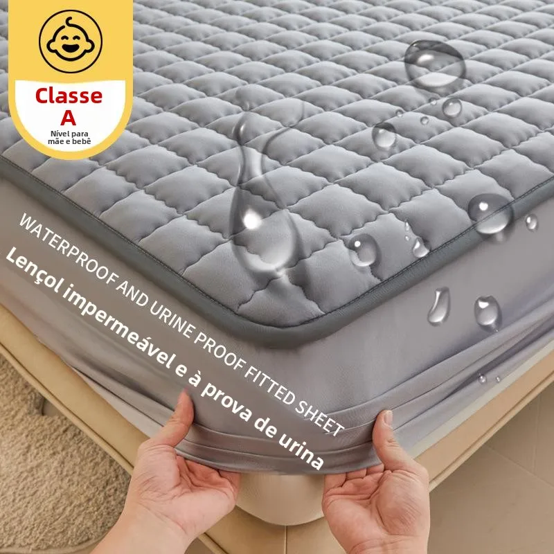 waterproof-dustproof-cotton-insert-bed-canopy-new-2024-style-mattress-protector-cover-single-bed-sheet-mattress-quilt
