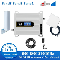 2G 3G 4G 800 900 1800 2600 Mhz Cell Phone Booster Band 3/7/8 Mobile Signal Amplifier Cellular Repeater GSM LTE WCDMA 2100 MHz