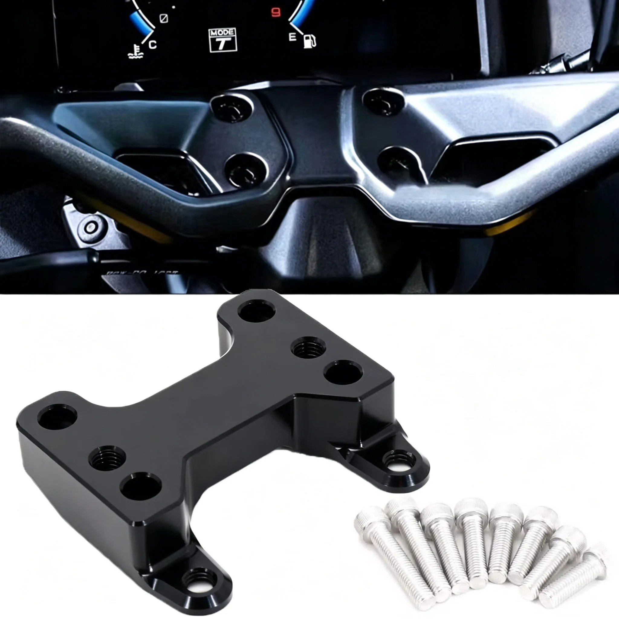 The New Handlebars Of Motorcycles Are Equipped With Elevated Vertical Pipe Clamps Suitable For Yamaha T-MAX 560 2022-2024