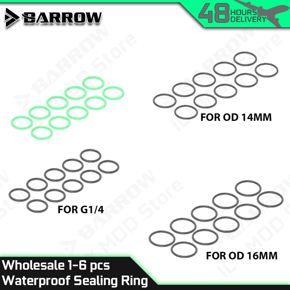 

Водонепроницаемое уплотнительное кольцо Barrow для G1/4 "OD16mm/14mm фитинги с водяным охлаждением, оптовая продажа, сменное резиновое кольцо PC MOD