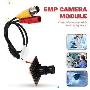 Bilashmart 【Necessity】1200TVL 5MP Analog CCTV Camera Module With 25Mm Lens DIY Microscope Telescope Car Camera Video Doorbell