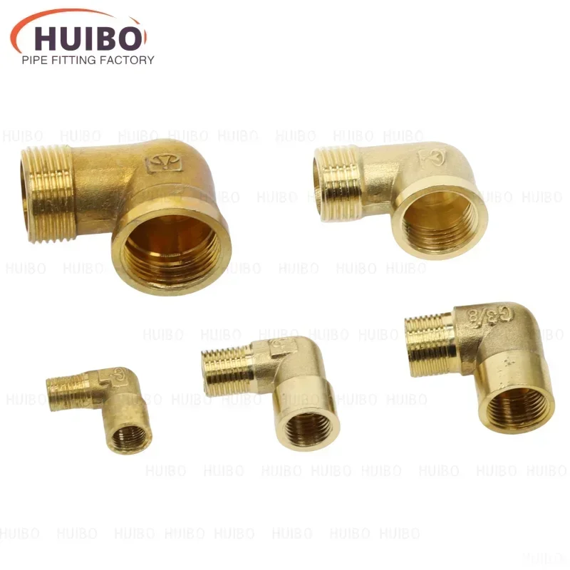 1/8 "1/4" 3/8 "1/2" 3/4 "1" rosca hembra x macho 90 grados codo de latón conector de montaje de tubería acoplador para adaptador de cobre de combustible de agua