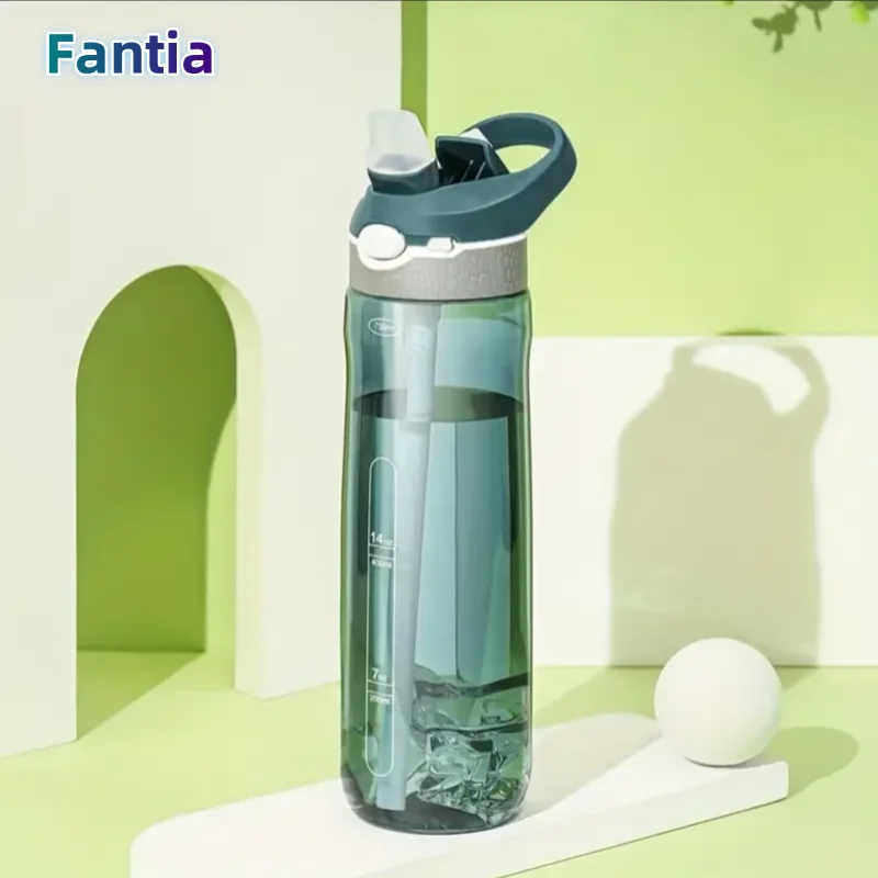 750ml Sports Water Bottle - Hydration On-the-go with Convenient Straw, Perfect for Camping, Hiking BPA-Free and Safe