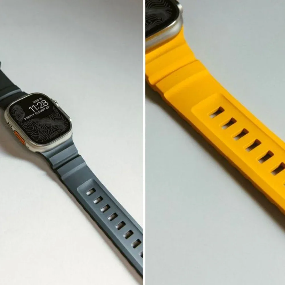 Trail Silicone Strap for Apple Watch Ultra 2 49mm Band Series 10 9 8 7 46mm 45mm Sport Breathable Bracelet iWatch 6 5 4 SE 44mm