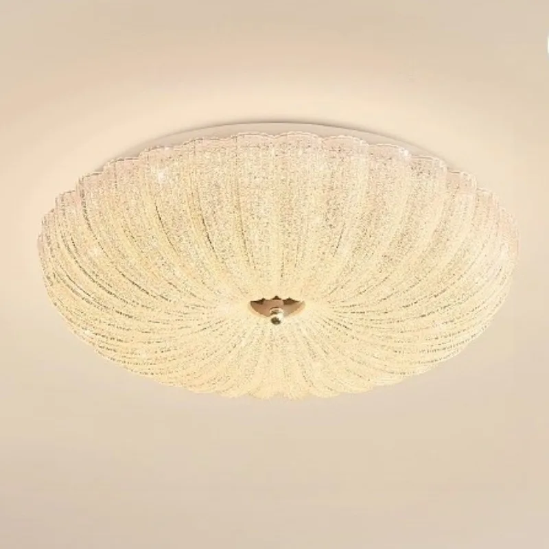 Fairy cream wind crystal ceiling lamp dream round chandelier high color living dining bedroom pendant lights simple luminária