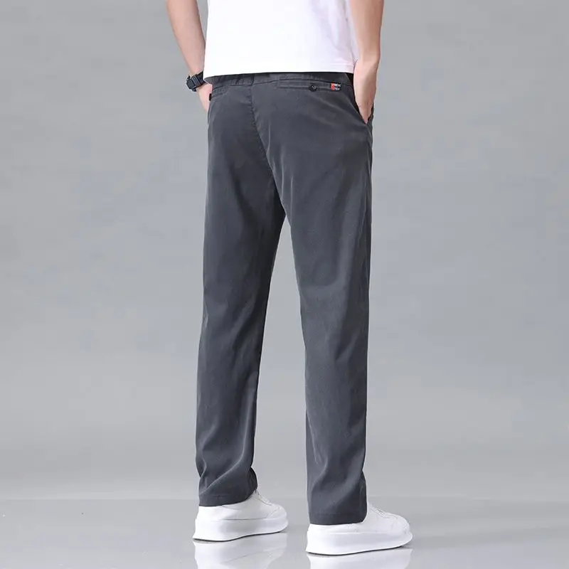 جديد ربيع الخريف ليوسيل النسيج رجل سراويل تقليدية هايت الجودة موضة سليم الأعمال بنطلون العلامة التجارية السراويل الناعمة المرنة