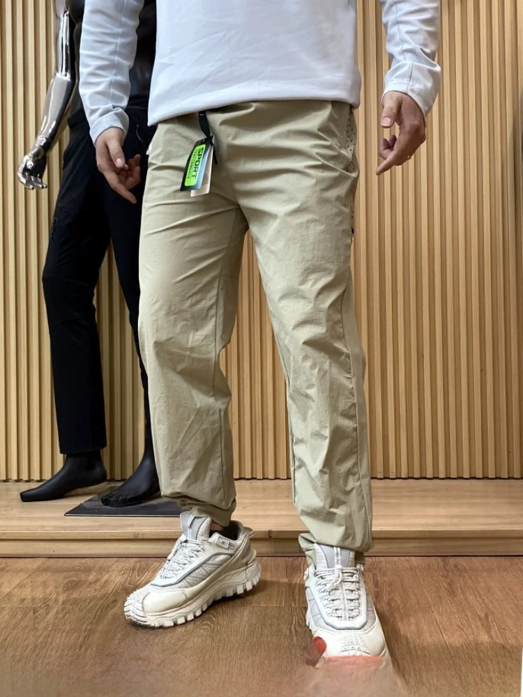 Outdoor Hiking Series Laser Perforation Lightweight Quick Dry Sporty Casual Loose Fit Nylon Men's Long Pants Spring Summer