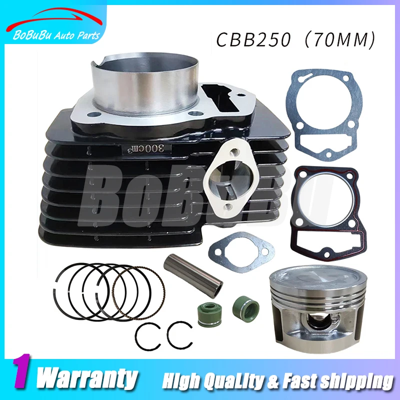 

Motorcycle Accessories ZONGSHEN CBB250 WELS 70mm Cylinder Block Piston Ring pin Gasket with Balance Shaft KAYO Dirt Pit Bike ATV