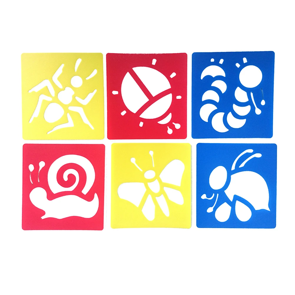 

24pcs Drawing Tool Safe PP DIY Painting Templates for Kids Drawing Templates Kids Hollow Out Preschool Craft Set