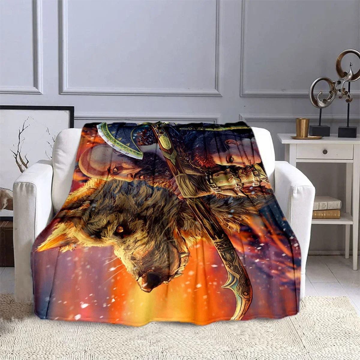 3D Game God Of War Ragnarok Blanket Children's Blankets High Quality Flannel Soft and Comfortable Home Travel Blanket