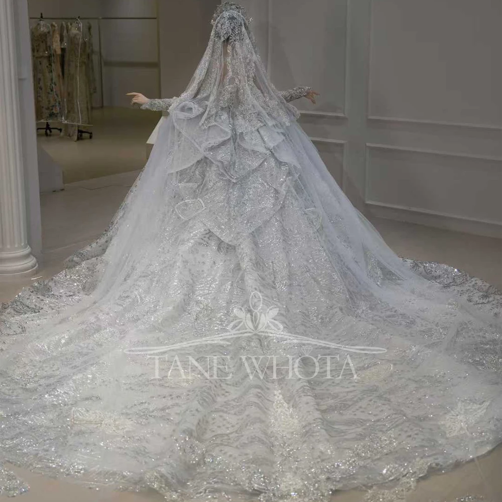 Vestidos Noivas O ネック半袖ビーズ刺繍スパンコール 2025 高品質の高級ウェディングドレスカスタマイズ