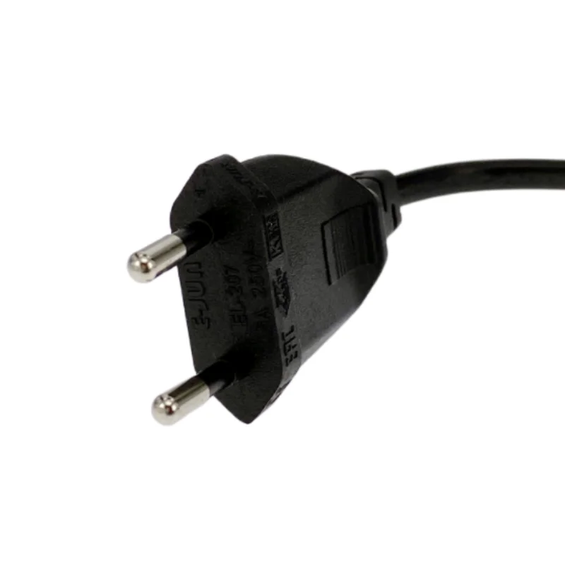 CEE7/16 EU 2 Prong Male to Female Dual Output,2 Ways Outlet Extension Cord European M/F Power Splitter Cable.