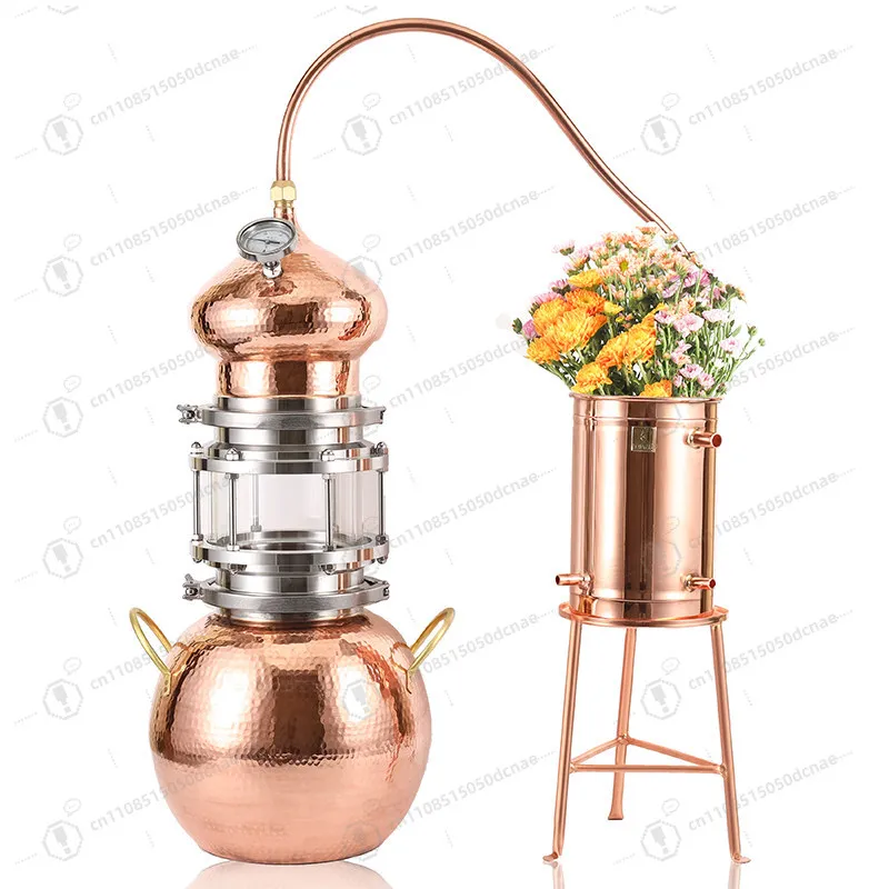 

Distiller Household Small Hydrosol Distiller Retro Pure Copper Essential Oil Extractor Ancient Flower Hydrosol Extractor
