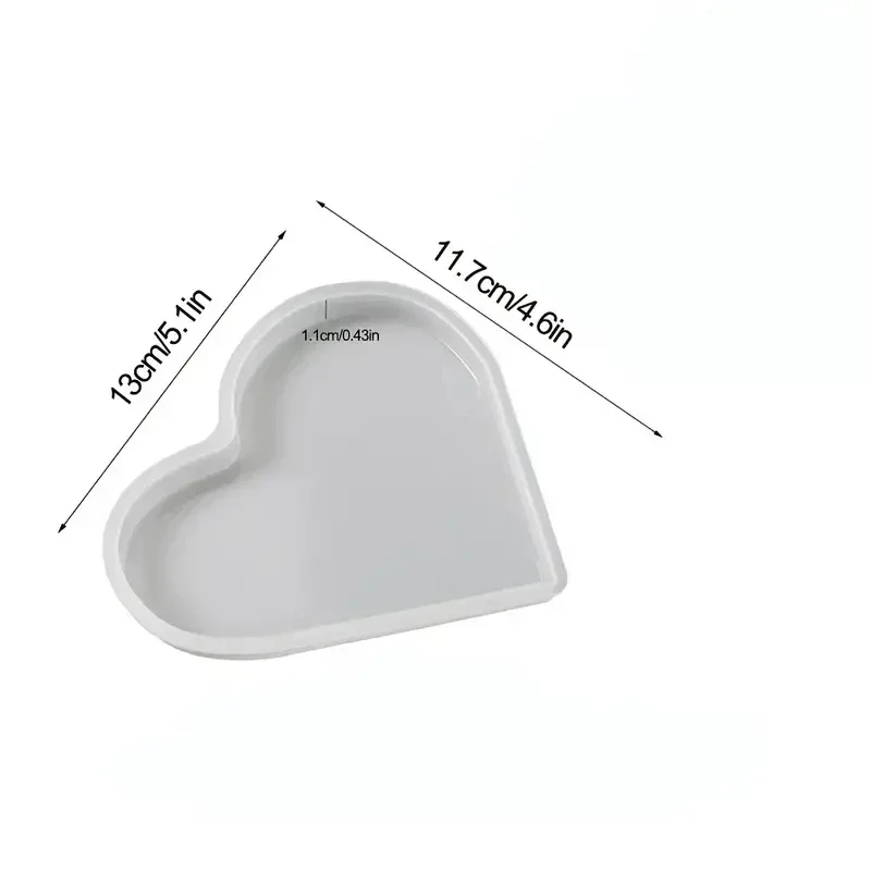New Arrival DIY Heart Memorial Resin Silicone Mold for Craft Home Decoration Flower Preservation Table Decor Casting Sign