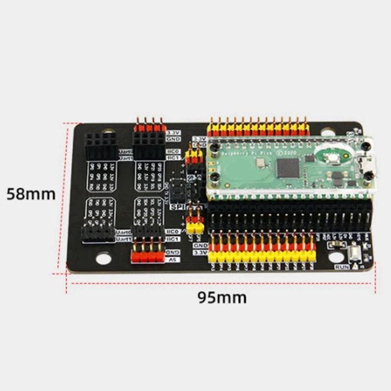 Para Raspberry Pi Pico GPIO Kits de placa de expansión de Sensor múltiples interfaces funcionales Base de Sensor Pi Pico GPIO