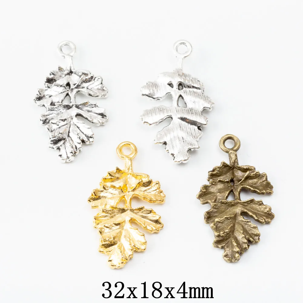 

80pcs lovely Tibetan silver Leaf charm pendant zinc alloy pendant DIY fashion jewelry accessories