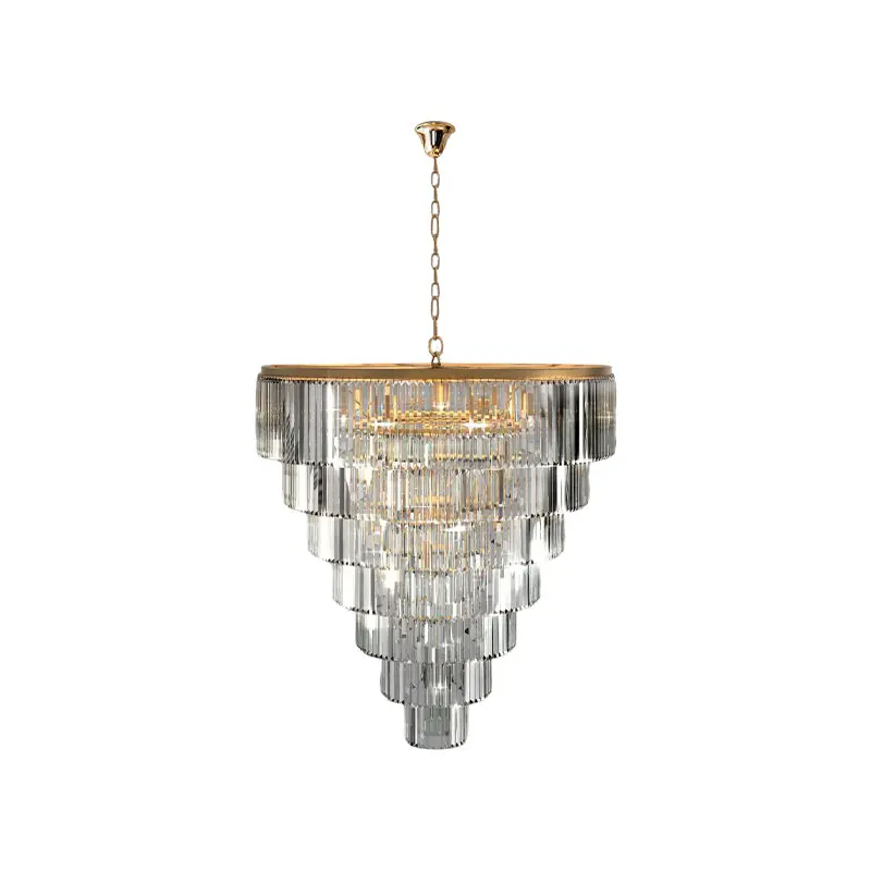 E14 LED Retro American K9 Crystal Chandelier Pendant Light Hanging Light Lustre Suspension Luminaire Lampen For Dinning Room