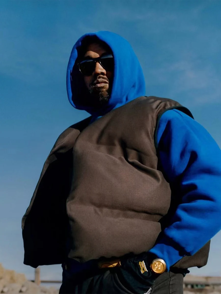 

Зимний утепленный хлопковый жилет Kanye American High Street для мужчин, свободный крой, молодежный, модный, ретро, с боковыми карманами