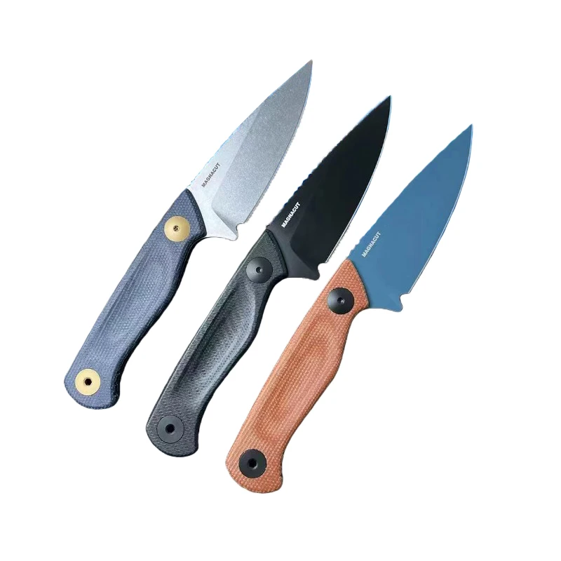 3 Colors BM Dacian 203BT Straight Knife MagnaCut Blade Flax Handle Outdoor EDC Survival Tool Knives