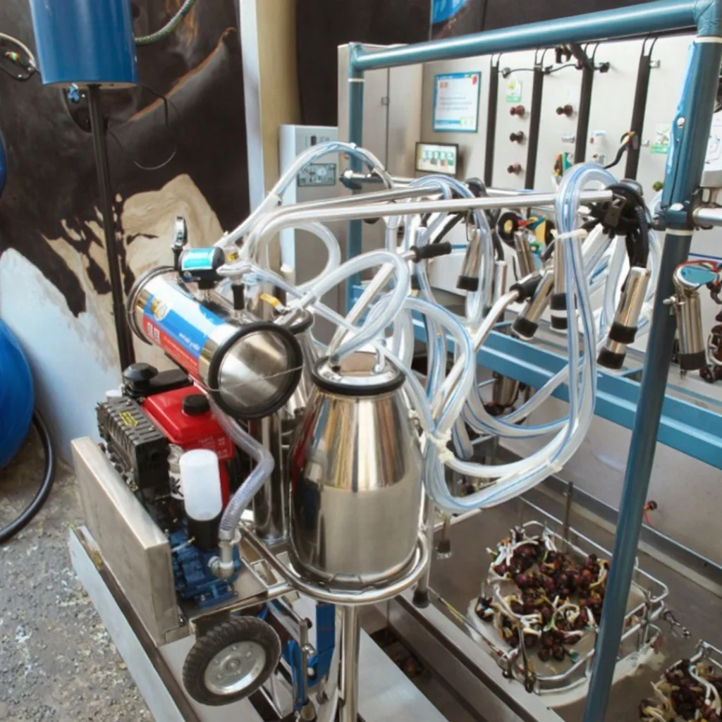 Electric Milking Machine, 5-8 Cows Per Hour, Automatic Dairy Equipment, High Efficiency Milk Collector, Farm Milker System