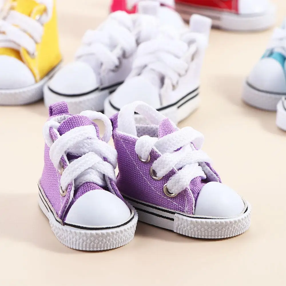 Girl Toy Dolls Accessories 5cm Mini Shoes 1/6 Dolls For Children Doll Canvas Shoes Doll Shoes Doll Sneakers BJD Doll Shoes