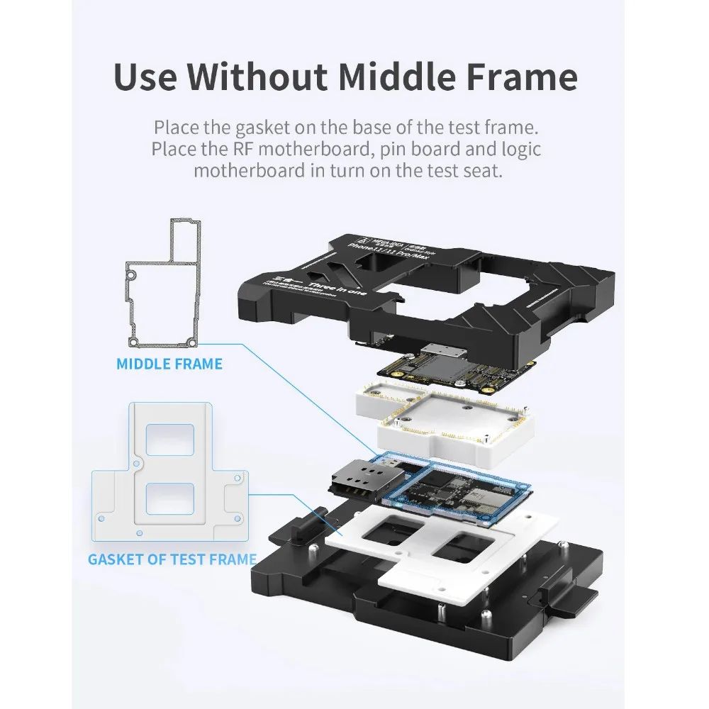 Qianli ISocket 4-in-1 Mega-iDea Motherboard Layered Testing Frame for IPhone 12/12Mini/12Pro/12ProMax Testing Repair Fixture