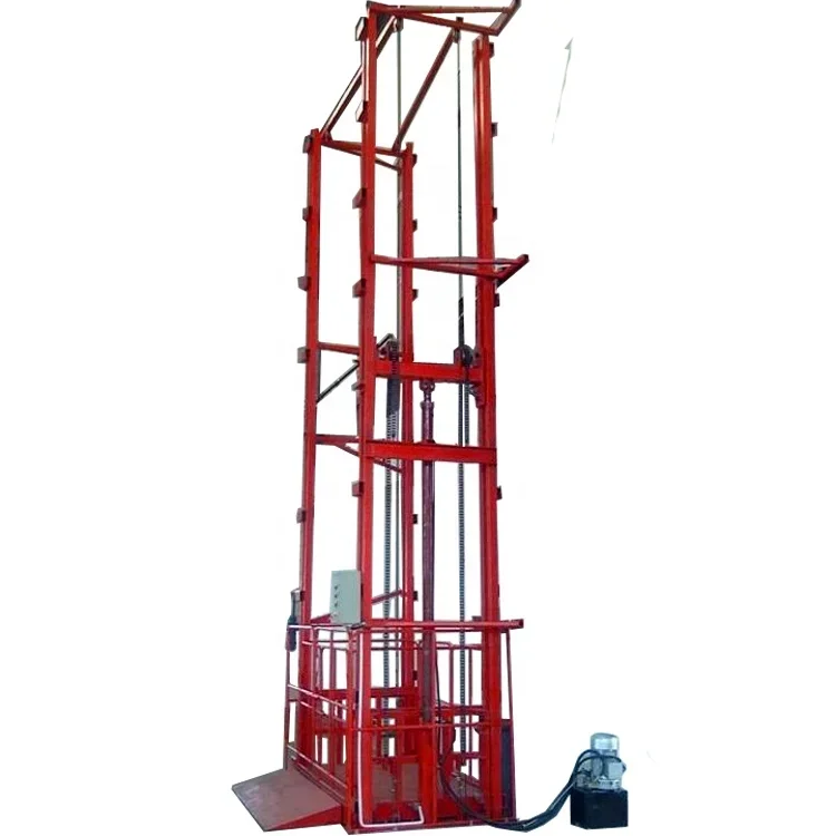 Vertical hydraulic cargo lift elevator wall mounted mezzanine cargo lift goods elevator freight elevator for indoor outdoor