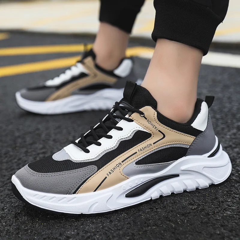 

New Trendy Casual Sports Shoes Men's Lightweight Running Shoes Fashionable Breathable Mesh Shoes