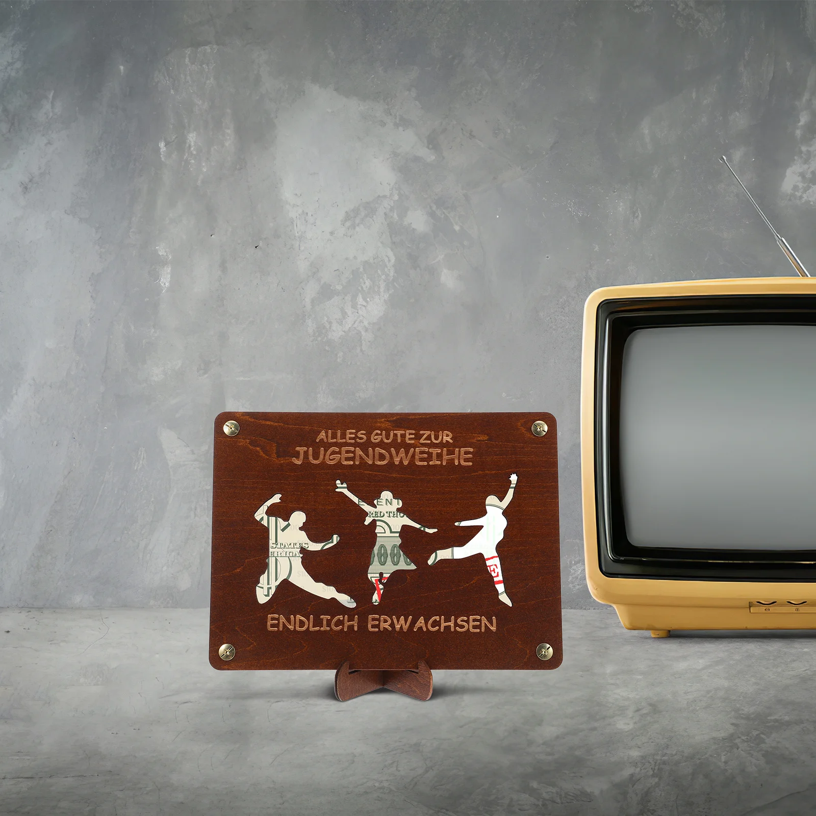 

Premium Wooden Money Wallet for Graduation Cash Holder Container Portable Space Saving Desktop Organizer Stylish Gift Choice