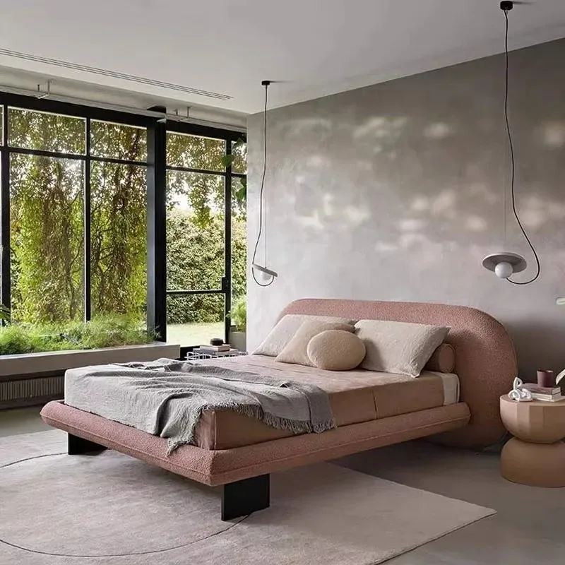 Europen Modern Double Bed Wood Princess Designer Storage Bases Double Bed Bedframe Living Room Lit 2 Personnes Home Furniture