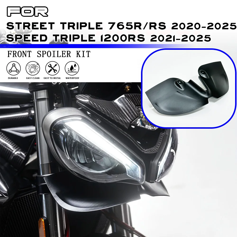 For Street Triple 765R 765RS Wind Wing Aerodynamics Fairing Winglets Speed Triple 1200RS Front Spoiler Lower spoiler Front Lip