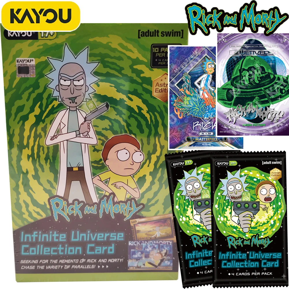 

KAYOU Official Popular Classic Animated Rick and Morty Collection Cards Cartoon Protagonist Practical Surprise Cards Fans Gifts