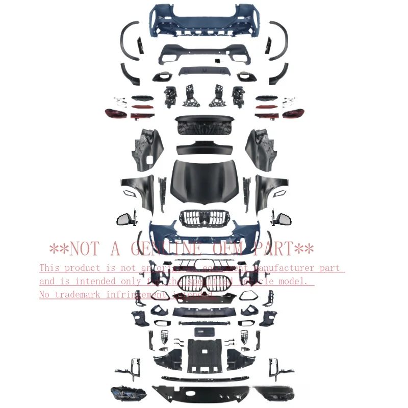 For BMW X6 E71 2008‑2013 Old To New 2020‑2022 G06 MT Style Bumper Assembly Exterior Modification Parts