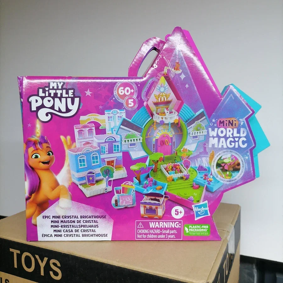 Hasbro My Little Pony Crystal Brighthouse Zmontowany model Mini Worls Magiczny miniaturowy domek do zabawy Zabawki ze figurkami Prezenty dla dzieci