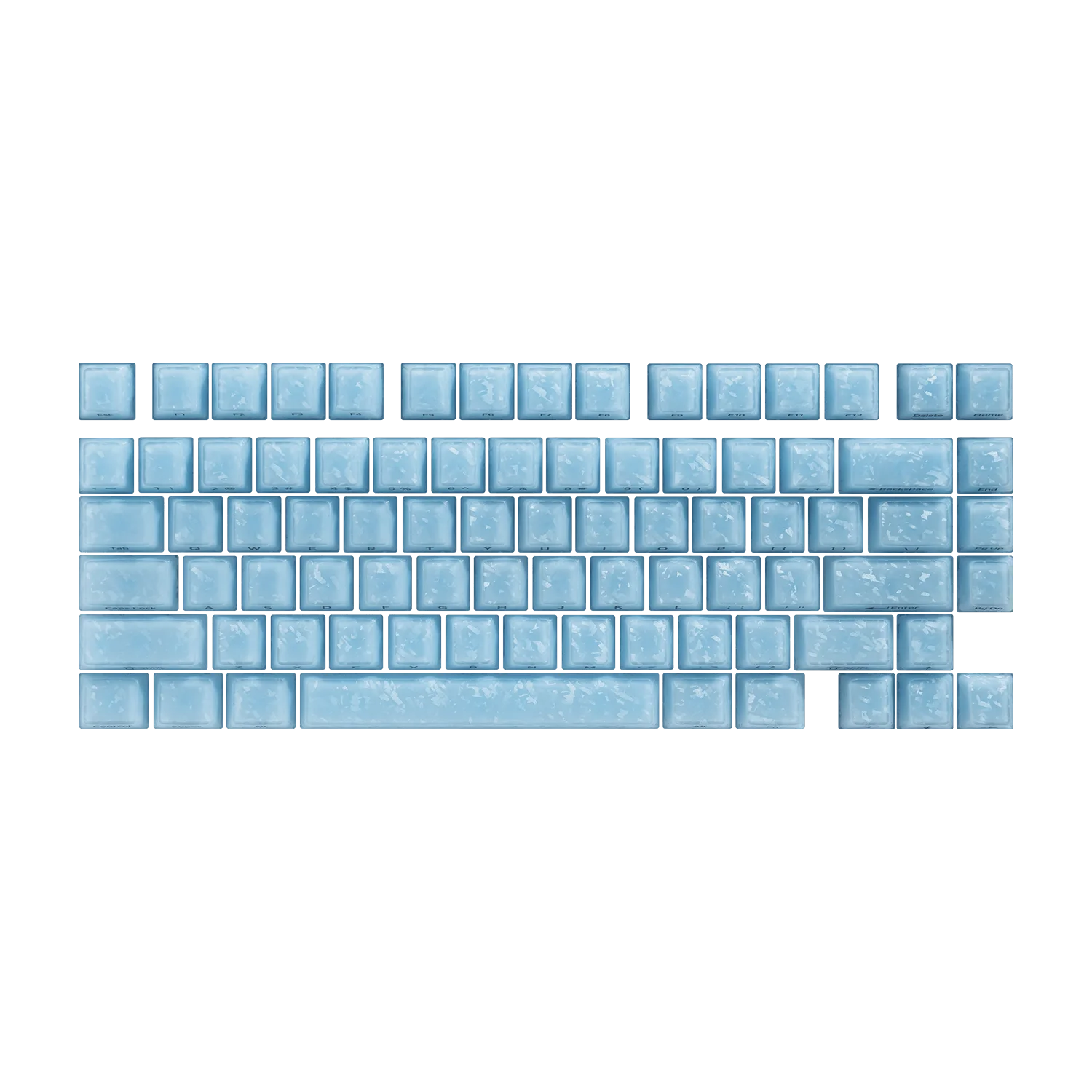 Akko Glassy Carbon Fiber Keycap Set Double-Shot Cherry Profile Side-Printed Keycaps voor 61/75/87/Full Size mechanisch toetsenbord